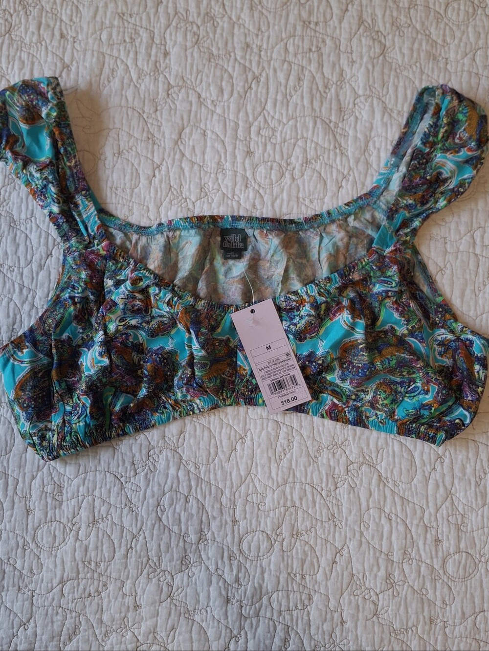 🩵 Wild Fable Blue Paisley Top